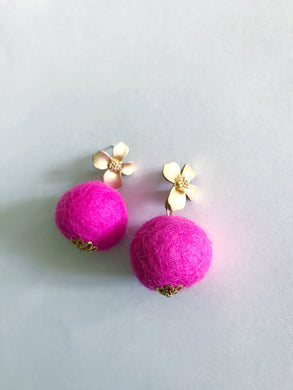 Hot Pink Baby Poms