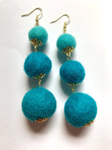 Teal & Aqua Poms