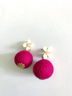 Magenta Baby Poms
