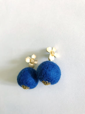 True Blue Baby Poms