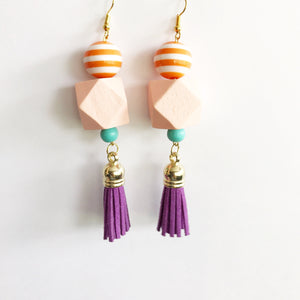 purple & peach