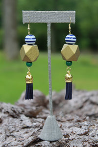 navy & gold with stripe