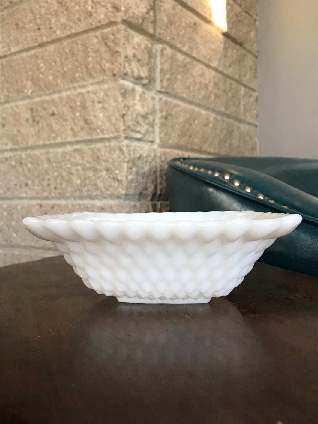 Vintage Milk Glass Candy Dish